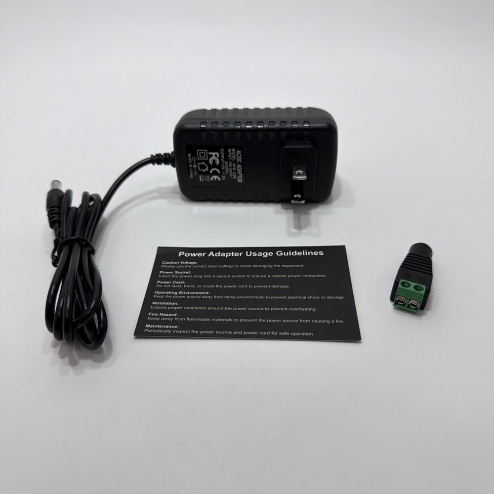AC/DC Adaptor AYD-1220 12V 2A 5.5*2.5mm Power Supply Adapter Charger Black